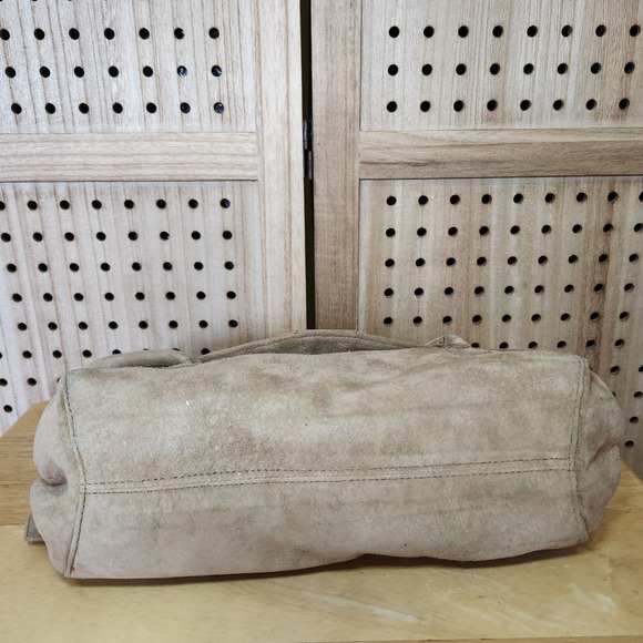 Casual Corner suede leather Purse Bag Soft‎ Camel Color Shoulder Classic - Picture 3 of 15